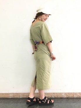 「RBS」｜「アイテム（帽子）」を使った、クボ ハルヨ👗さん（レディース・168cm）の夏コーディネート