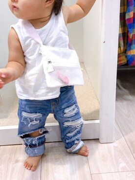 「アイテム（キャミソール）」を使った、richun2018さん（キッズ・90cm）の秋コーディネート