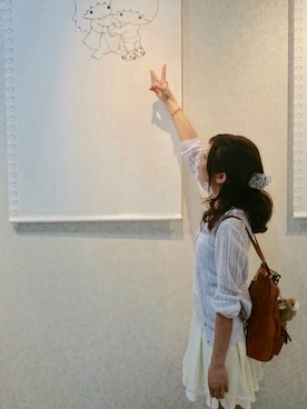 「NICE CLAUP（ナイスクラップ）のアイテム（その他アウター）」を使った、tyatyaさん（レディース・157cm）の秋コーディネート