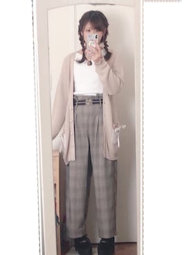 「Amavel（アマベル）のアイテム（その他アウター）」を使った、tyatyaさん（レディース・157cm）の秋コーディネート