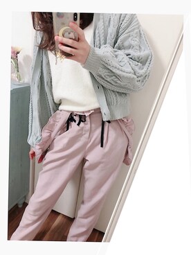 「Ank Rouge（アンクルージュ）のアイテム（パンツ）」を使った、tyatyaさん（レディース・157cm）の春コーディネート