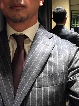 「RING JACKET（リングジャケット）のアイテム（フォーマルスーツ/小物）」を使った、 Uetkさん（メンズ・178cm）の夏コーディネート