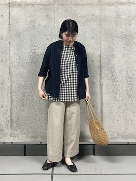 「RODE SKO（ロデスコ）のMARIA タッセルペーパーショルダー（ショルダーバッグ）」を使った、rinaさん（レディース・172cm）の春コーディネート