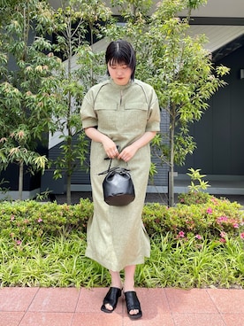 「KBF+（ケービーエフプラス）のアイテム（ワンピース/ドレス）」を使った、rinaさん（レディース・172cm）の春コーディネート