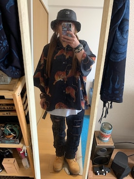 「RUSTICDIME（ラスティックダイム）のアイテム」を使った、mariiiiika0919さん（レディース・154cm）の夏コーディネート