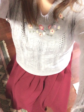 「Avail（アベイル）のアイテム（ニット/セーター、グレー系）」を使った、maikoさん（レディース）の冬コーディネート