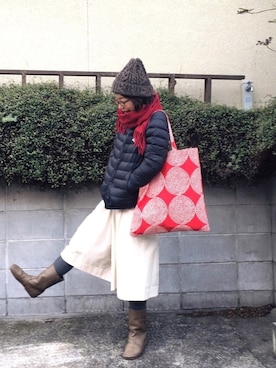 「see design（シーデザイン）のアイテム」を使った、mioさん（レディース・155cm）の冬コーディネート
