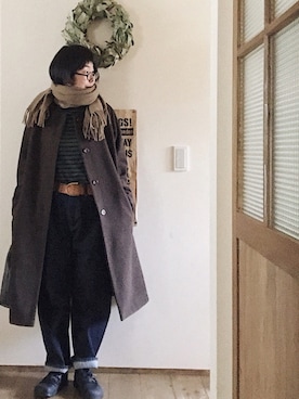 「SM2（エスエムツー）のアイテム（その他アウター）」を使った、mioさん（レディース・155cm）の冬コーディネート