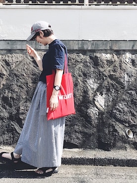 「SO（エスオー）のアイテム（パンツ）」を使った、mioさん（レディース・155cm）の夏コーディネート