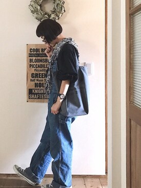 「UNIQLO（ユニクロ）のソフトコットンギャザーブラウス（7分袖）（シャツ/ブラウス）」を使った、mioさん（レディース・155cm）の秋コーディネート