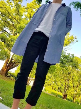 「LOFT（-）のアイテム（トップス）」を使った、Tayさん（メンズ・165cm）の春コーディネート