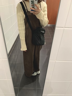 「Kastane（カスタネ）のパターン編みメッシュリブニット（ニット/セーター）」を使った、 き ぃさん（レディース・149cm）の秋コーディネート