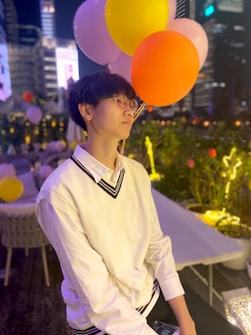 「生日會」｜不談さん（メンズ・184cm）の冬コーディネート