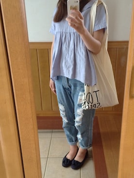 「CIBONE（シボネ）のアイテム」を使った、おまめさん（レディース・156cm）の夏コーディネート