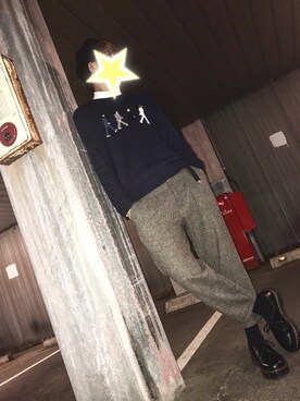 「SHIPS JET BLUE（シップスジェットブルー）のアイテム（ニット/セーター）」を使った、shon.aさん（メンズ・175cm）の秋コーディネート