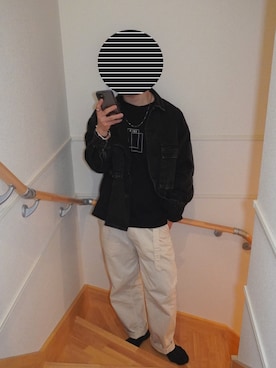 「HARE（ハレ）のアイテム（デニムジャケット）」を使った、しーさん（メンズ・177cm）の春コーディネート