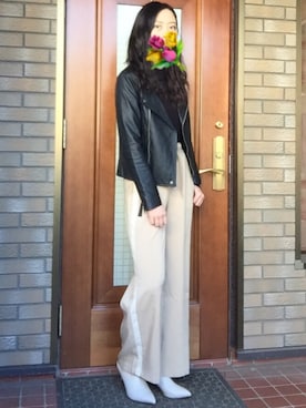 「クルクルヘアー」｜ERIKAさん（レディース・164cm）の春コーディネート
