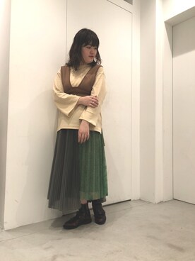 KAZUE KAWAMOTOさん（レディース・164cm）の春コーディネート