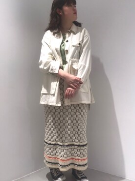 「PUBLIC TOKYO（パブリックトウキョウ）のアイテム（ブルゾン）」を使った、KAZUE KAWAMOTOさん（レディース・164cm）の春コーディネート