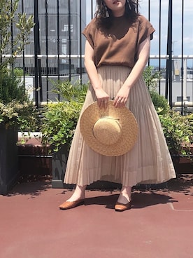 KAZUE KAWAMOTOさん（レディース・164cm）の夏コーディネート