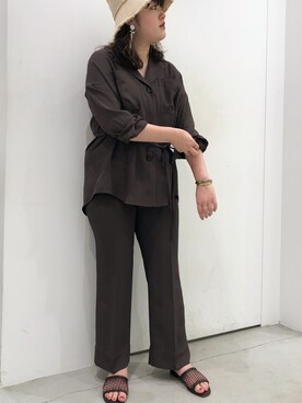 KAZUE KAWAMOTOさん（レディース・164cm）の夏コーディネート