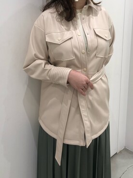 「PUBLIC TOKYO（パブリックトウキョウ）のアイテム（ブルゾン）」を使った、KAZUE KAWAMOTOさん（レディース・164cm）の夏コーディネート