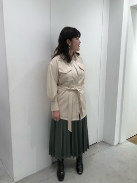 「PUBLIC TOKYO（パブリックトウキョウ）のアイテム（ブルゾン）」を使った、KAZUE KAWAMOTOさん（レディース・164cm）の夏コーディネート