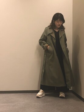 「PUBLIC TOKYO（パブリックトウキョウ）のアイテム（オールインワン・サロペット）」を使った、KAZUE KAWAMOTOさん（レディース・164cm）の秋コーディネート