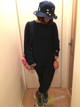 「air huarache」｜みお(らすく)さん（レディース・159cm）の秋コーディネート