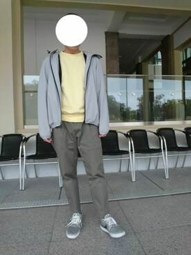 「アンクルパンツ」｜「アイテム（ナイロンジャケット）」を使った、ひろやすさん（メンズ・170cm）の春コーディネート