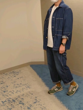 「URBAN RESEARCH（アーバンリサーチ）のアイテム（カバーオール）」を使った、ひろやすさん（メンズ・170cm）の秋コーディネート
