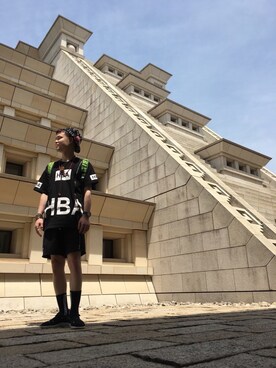「HBA（フードバイエアー）のアイテム」を使った、natsukiさん（メンズ・165cm）の夏コーディネート
