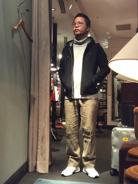 「g-stage（ジーステージ）のアイテム」を使った、keitaさん（メンズ・177cm）の冬コーディネート