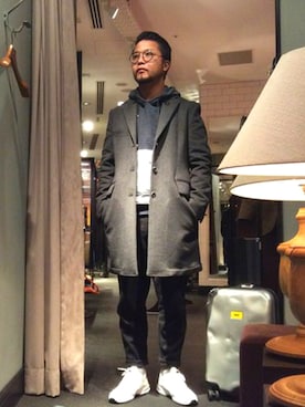 「g-stage（ジーステージ）のアイテム」を使った、keitaさん（メンズ・177cm）の冬コーディネート