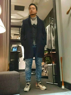 「g-stage（ジーステージ）のアイテム」を使った、keitaさん（メンズ・177cm）の冬コーディネート