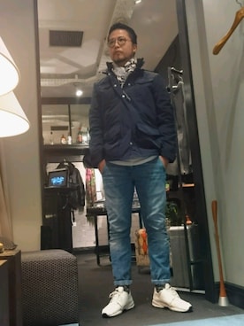 「g-stage（ジーステージ）のアイテム」を使った、keitaさん（メンズ・177cm）の冬コーディネート