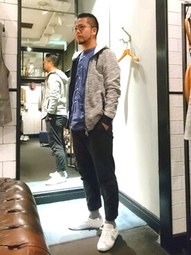 「Cherry Sunburst（チェリーサンバースト）のアイテム」を使った、keitaさん（メンズ・177cm）の冬コーディネート