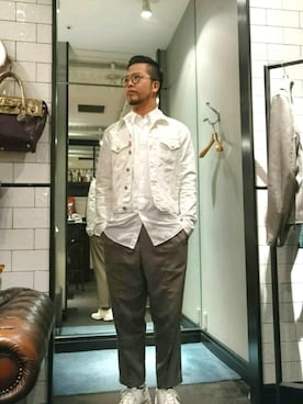 「Care label（ケアレーベ）のアイテム」を使った、keitaさん（メンズ・177cm）の春コーディネート