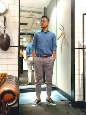 「Care label（ケアレーベ）のアイテム」を使った、keitaさん（メンズ・177cm）の夏コーディネート