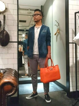 「ITADAKI（イタダキ）のアイテム」を使った、keitaさん（メンズ・177cm）の夏コーディネート