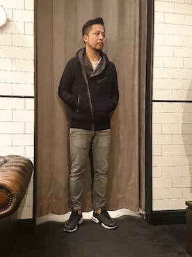 「ARMURE（アルミュール）のアイテム」を使った、keitaさん（メンズ・177cm）の春コーディネート