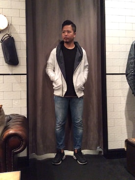 「ARMURE（アルミュール）のアイテム」を使った、keitaさん（メンズ・177cm）の春コーディネート