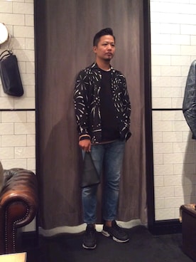 「Magnu（マヌー）のMagnu/マヌー/Tee Pee pouch（ハンドバッグ）」を使った、keitaさん（メンズ・177cm）の春コーディネート