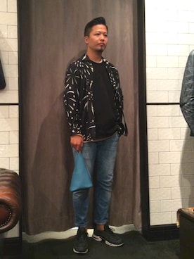 「Magnu（マヌー）のMagnu/マヌー/Tee Pee pouch（ハンドバッグ）」を使った、keitaさん（メンズ・177cm）の春コーディネート