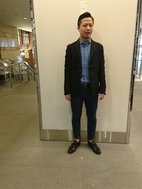 「TRANSIT（トランジット）のアイテム」を使った、keitaさん（メンズ・177cm）の春コーディネート