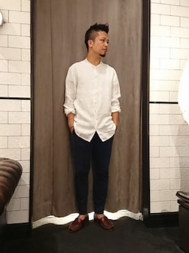 「TRANSIT（トランジット）のアイテム」を使った、keitaさん（メンズ・177cm）の春コーディネート