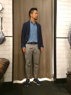 「g-stage（ジーステージ）のアイテム（テーラードジャケット）」を使った、keitaさん（メンズ・177cm）の夏コーディネート