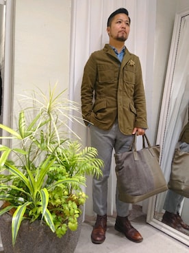 「ROYAL ROW（ロイヤル ロウ）のアイテム」を使った、keitaさん（メンズ・177cm）の秋コーディネート