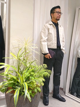 「ITTI（イッチ）のアイテム（バッグ）」を使った、keitaさん（メンズ・177cm）の秋コーディネート
