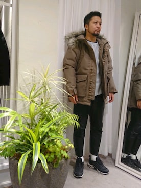 「WOOLRICH（ウールリッチ）のアイテム（ジャケット/アウター）」を使った、keitaさん（メンズ・177cm）の秋コーディネート